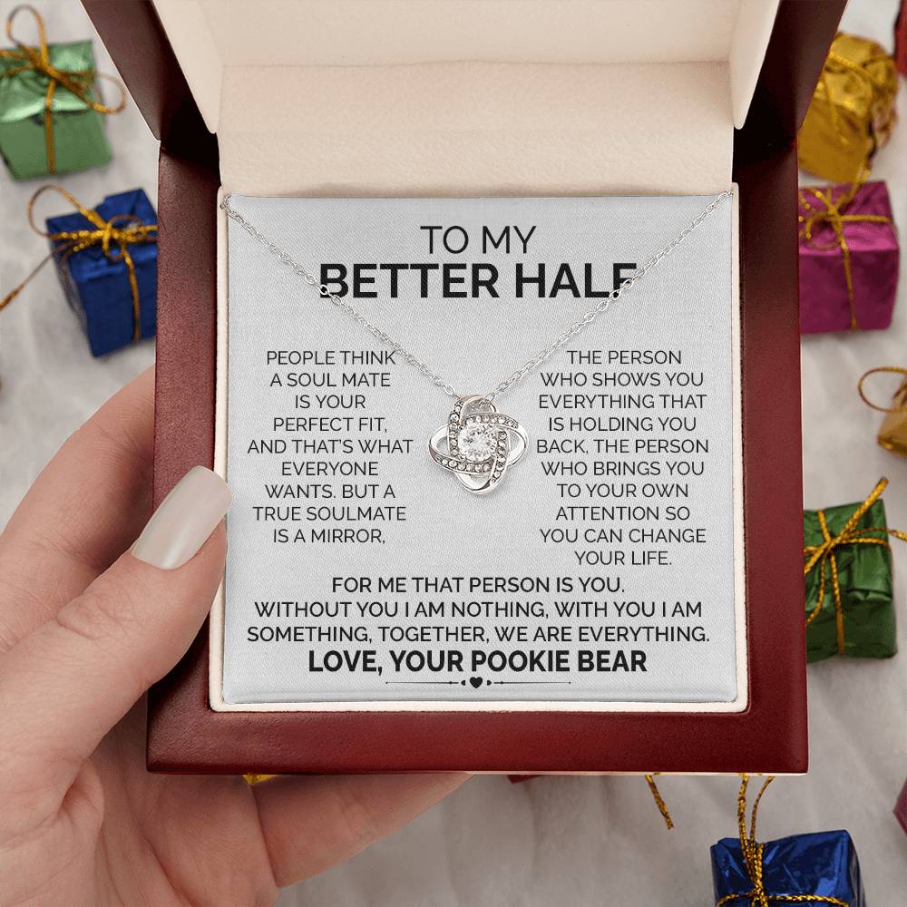 Better Half Necklace Gift from Pookie Bear With Love Card
