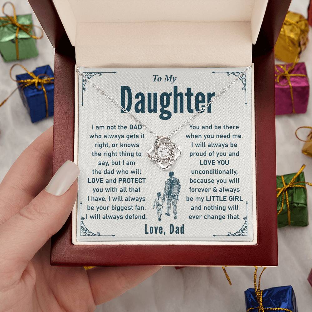 Father to Daughter Necklace Gift Box Message Card
