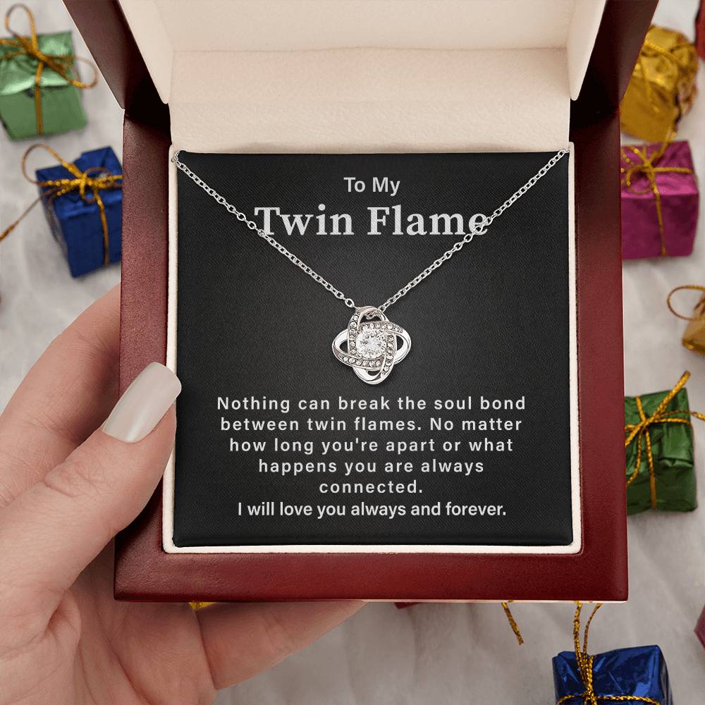 Twin Flame Necklace Gift for Soulmate With Message Card