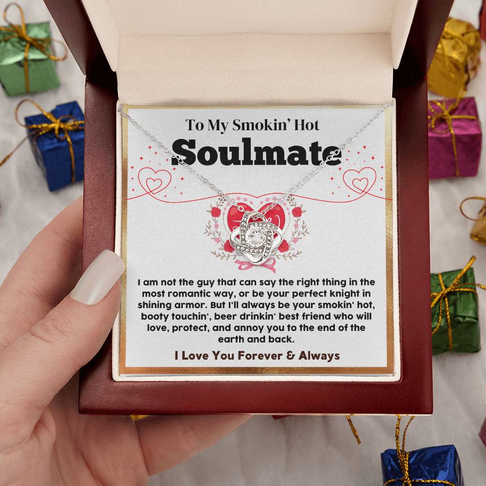 Soulmate Necklace Gift with Love Message Card