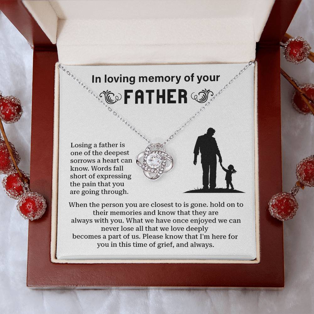 In Loving Memory Of Your Father Memorial Necklace Gift Sentimental Jewelry For Loss Of Father Emotional Keepsake For Remembrance Jewelry Gift For Memorial Special Gift For Grieving Family Unique Gift For Remembrance Emotional Connection Necklace