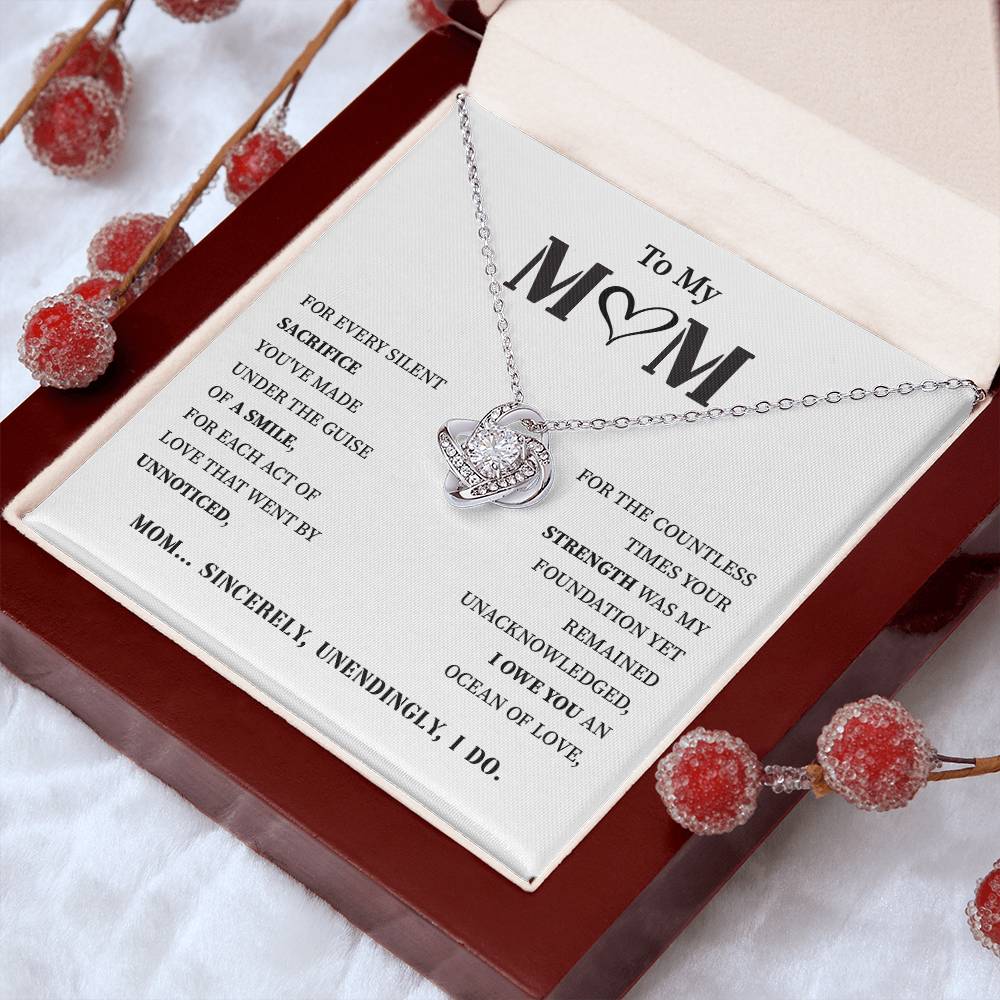 To My Mom Beautiful Necklace In Premium Gift Box