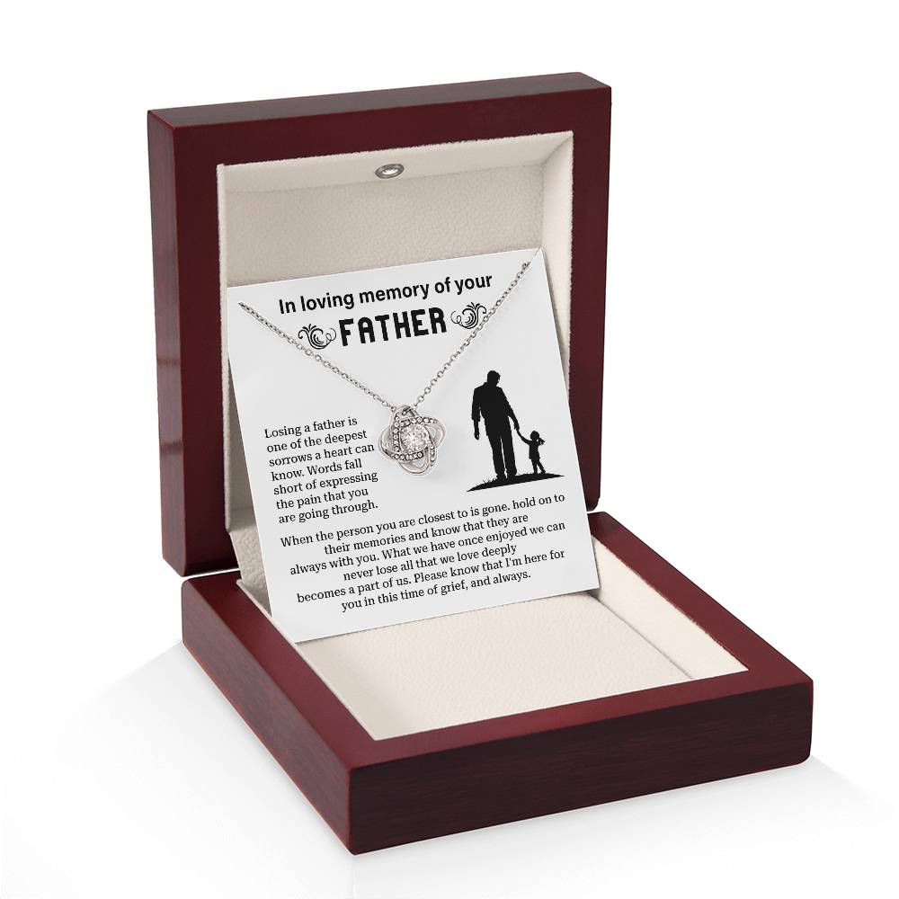 In Loving Memory Of Your Father Memorial Necklace Gift Sentimental Jewelry For Loss Of Father Emotional Keepsake For Remembrance Jewelry Gift For Memorial Special Gift For Grieving Family Unique Gift For Remembrance Emotional Connection Necklace