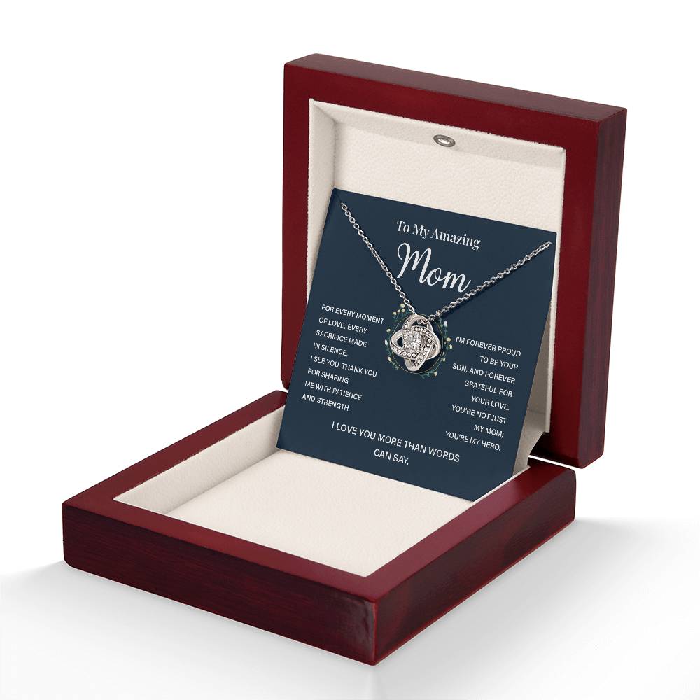 Necklace Gift for Mom from Son with Inspirational Message