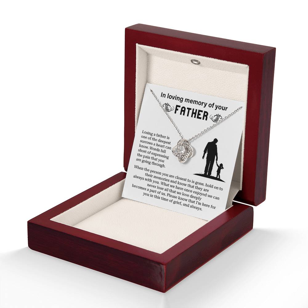 In Loving Memory Of Your Father Memorial Necklace Gift Sentimental Jewelry For Loss Of Father Emotional Keepsake For Remembrance Jewelry Gift For Memorial Special Gift For Grieving Family Unique Gift For Remembrance Emotional Connection Necklace