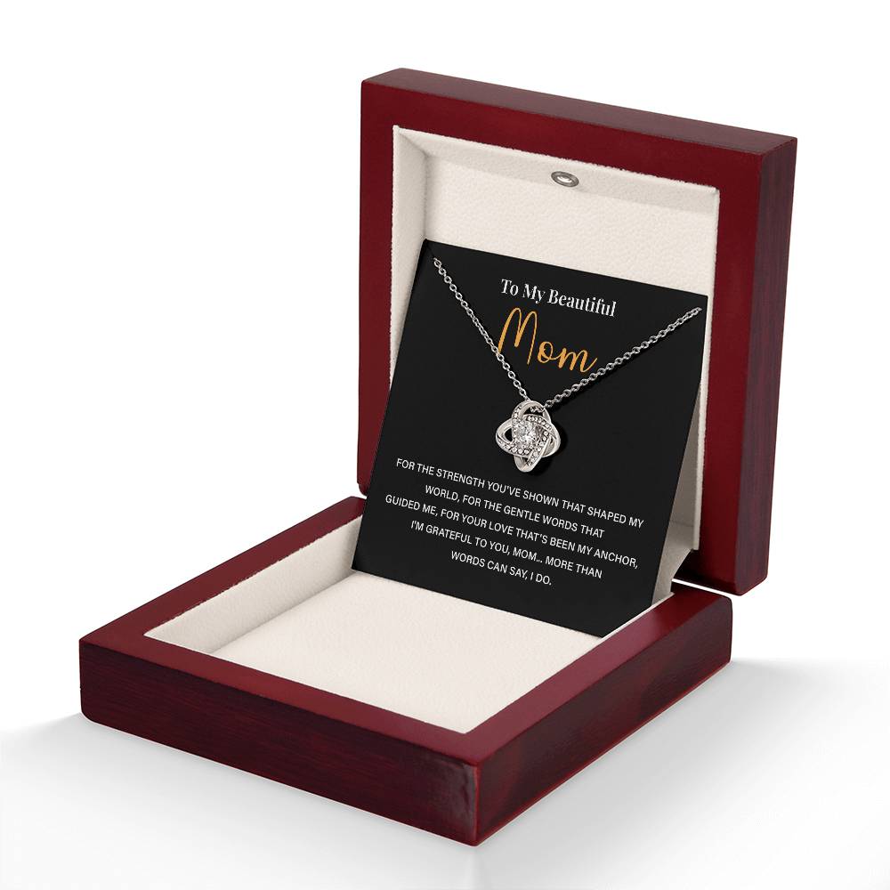 Mom Necklace Gift From Child With Thank You Message
