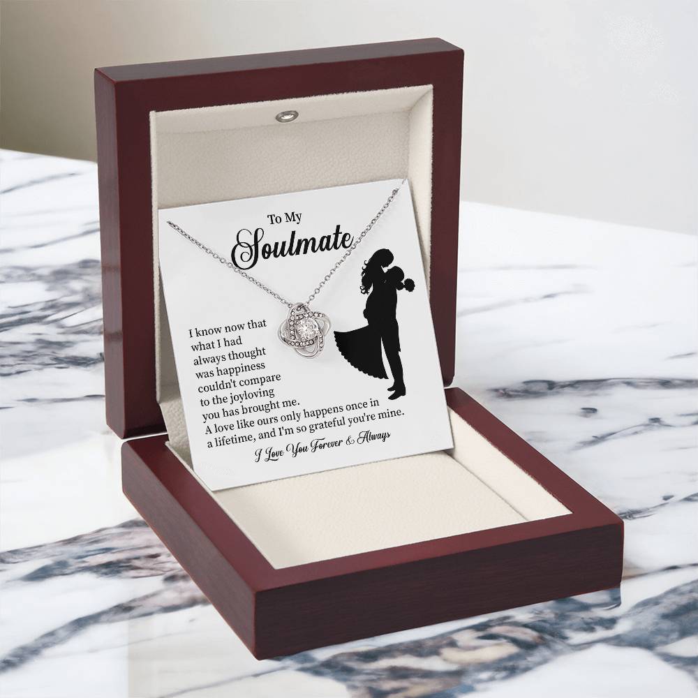 Soulmate Necklace – Gift for Wife or Girlfriend with Romantic Message