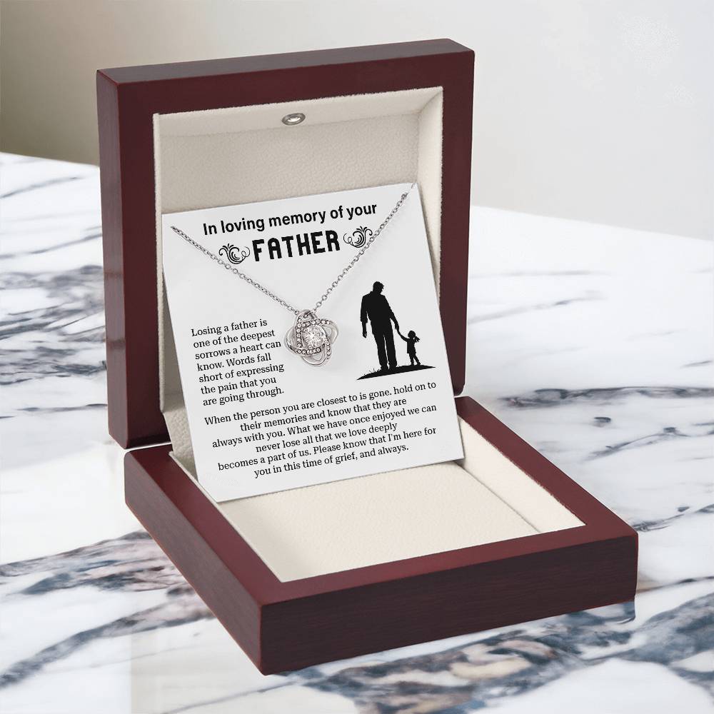 In Loving Memory Of Your Father Memorial Necklace Gift Sentimental Jewelry For Loss Of Father Emotional Keepsake For Remembrance Jewelry Gift For Memorial Special Gift For Grieving Family Unique Gift For Remembrance Emotional Connection Necklace
