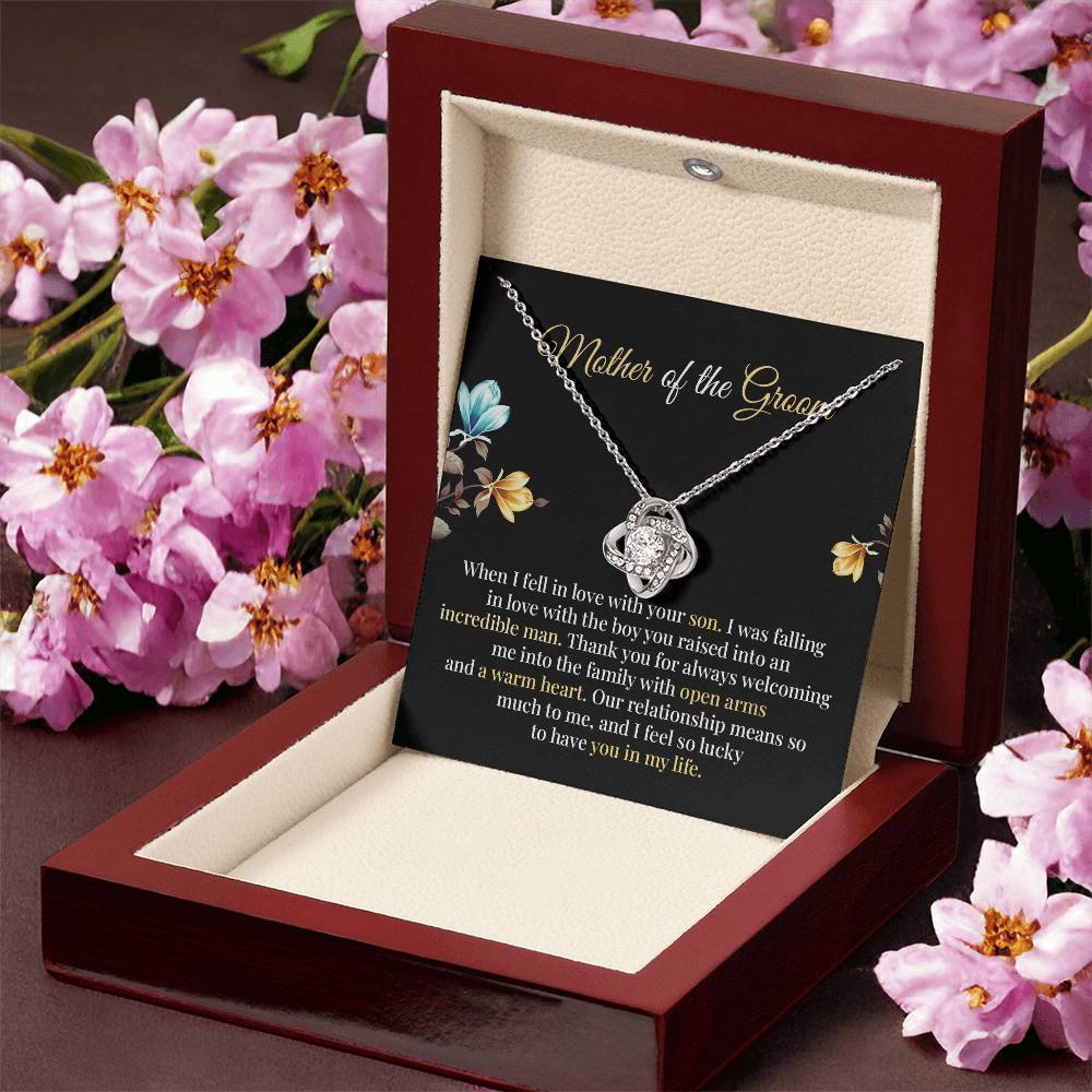 Mother of Groom Necklace Gift – Message Card Jewelry