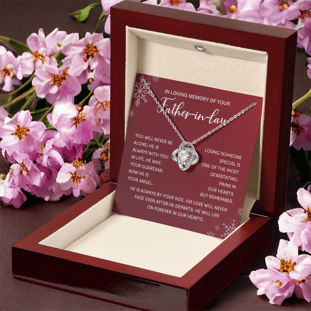Christmas Memorial Necklace for Father-in-Law