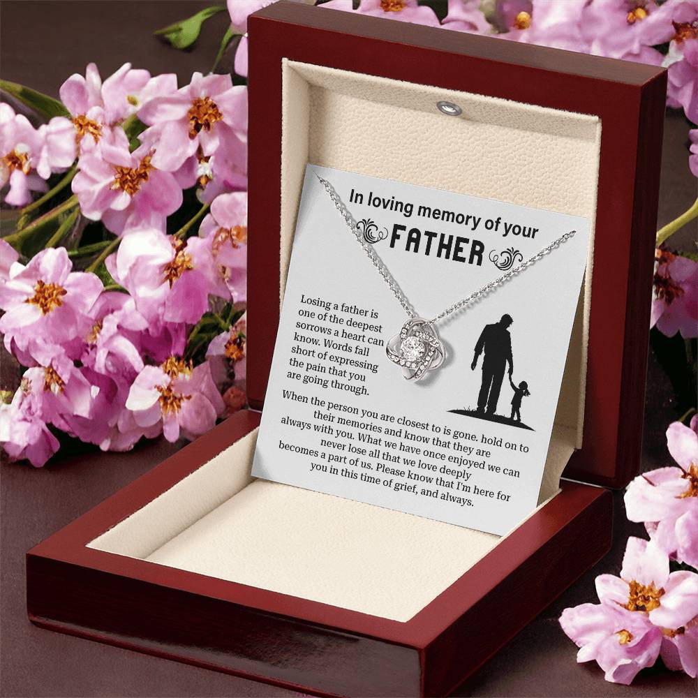 In Loving Memory Of Your Father Memorial Necklace Gift Sentimental Jewelry For Loss Of Father Emotional Keepsake For Remembrance Jewelry Gift For Memorial Special Gift For Grieving Family Unique Gift For Remembrance Emotional Connection Necklace