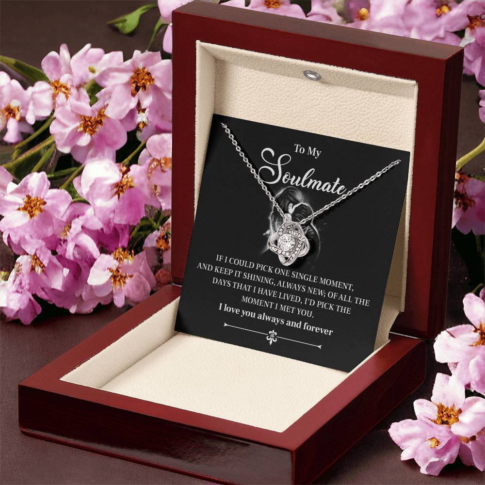 Soulmate Necklace Gift for Her – with Message Card
