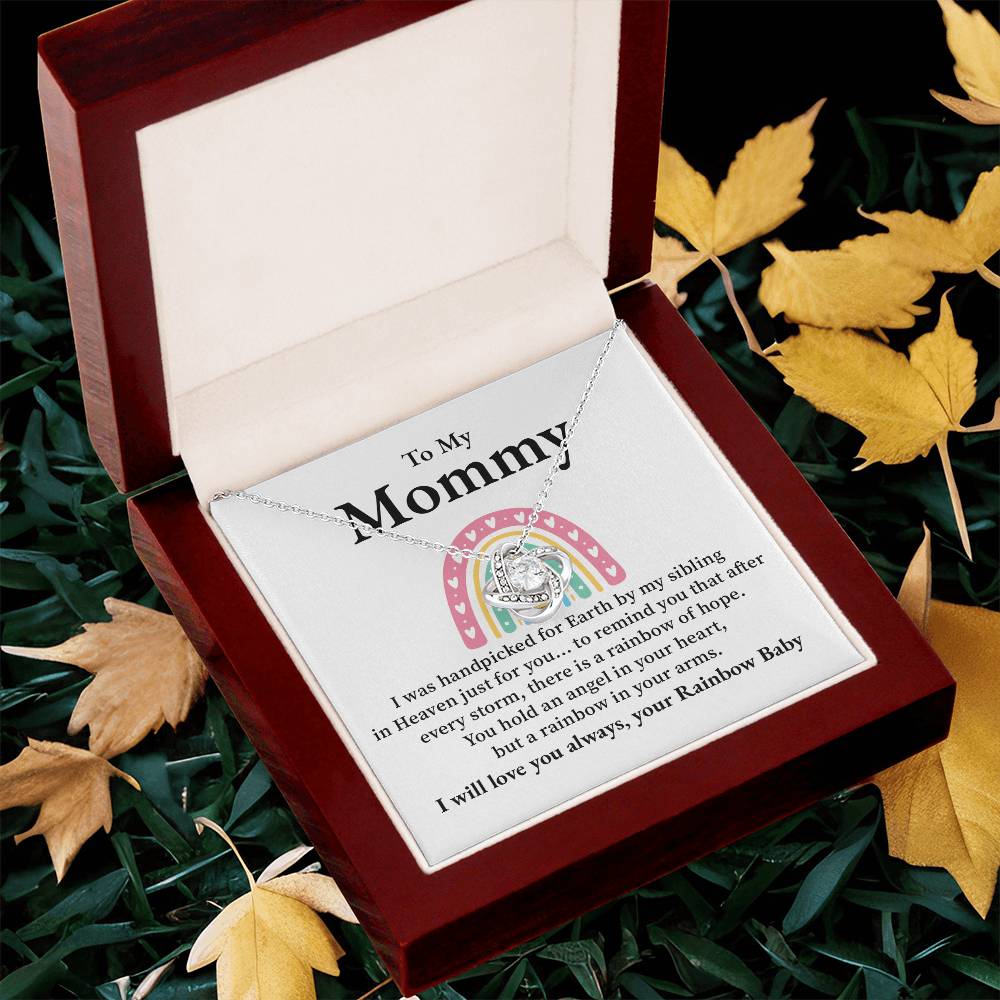 To My Mommy, Necklace Gift For Mom With Message Card