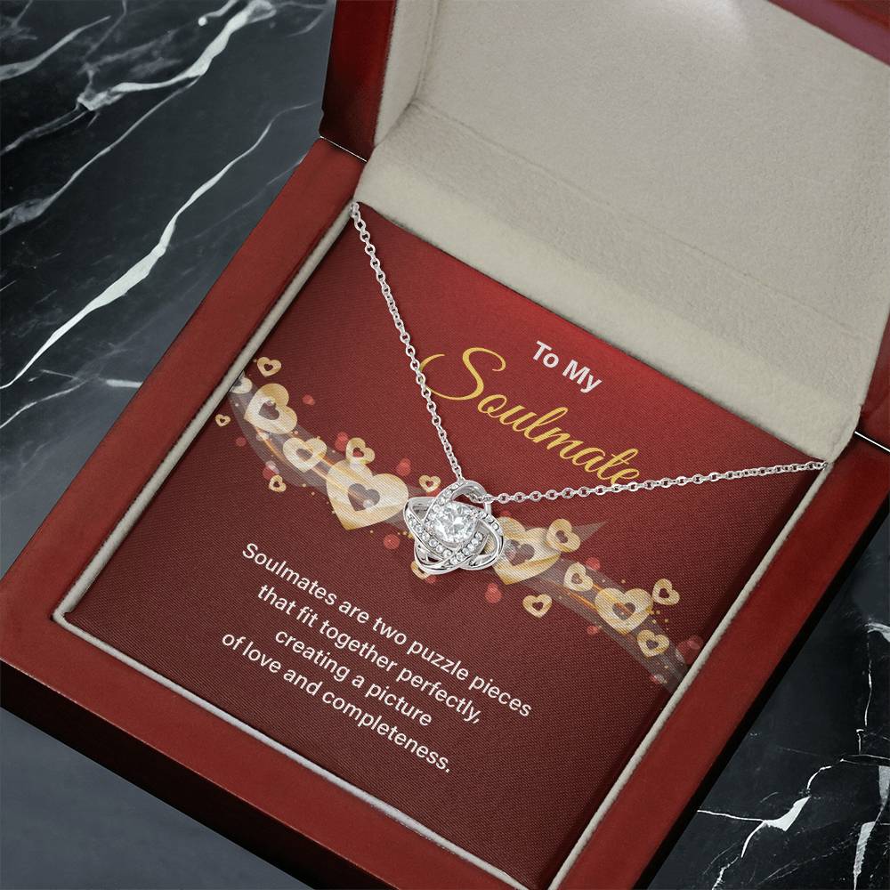 Soulmate Necklace Gift for Her – Gift Box & Card