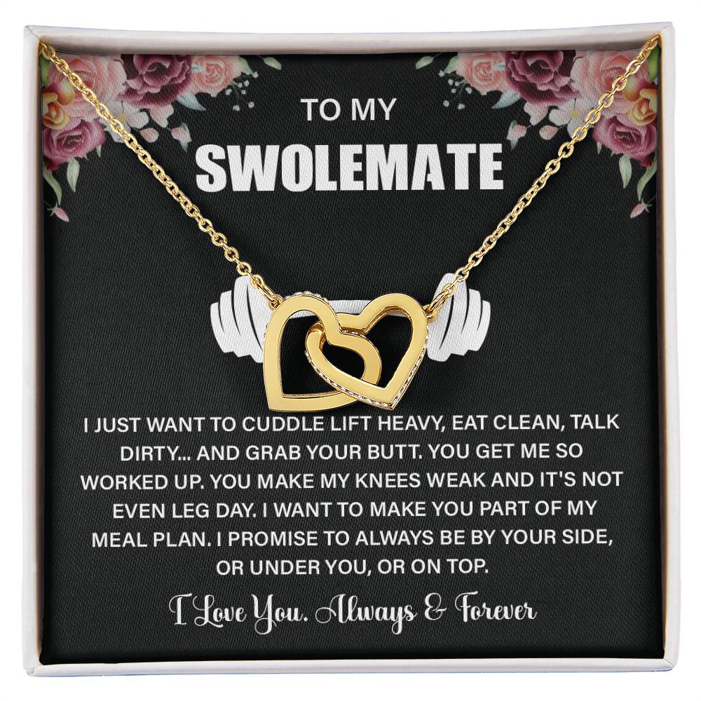 Funny Swolemate Necklace Gift with Message Card