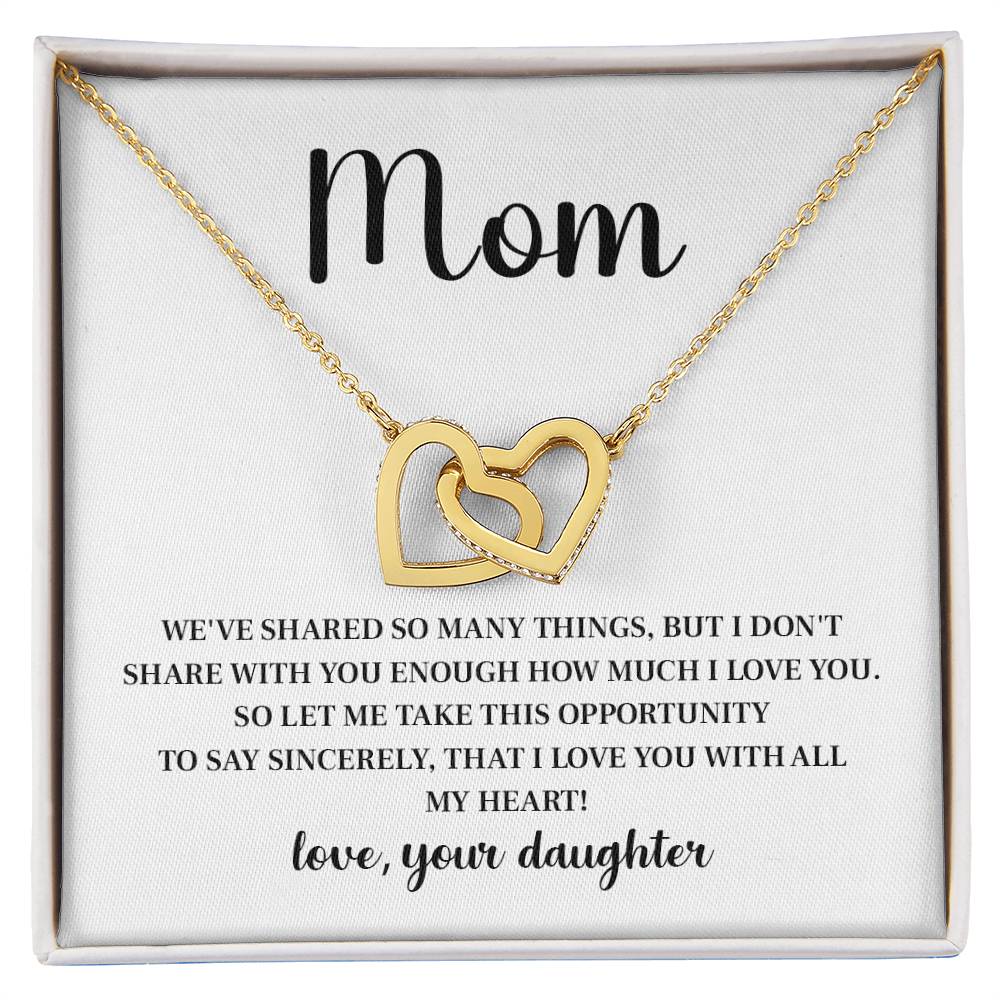 Necklace for Mom from Daughter with Sentimental Message Card