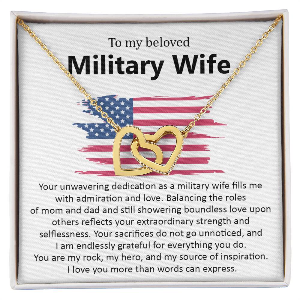Military Wife Appreciation Gift with Message Card