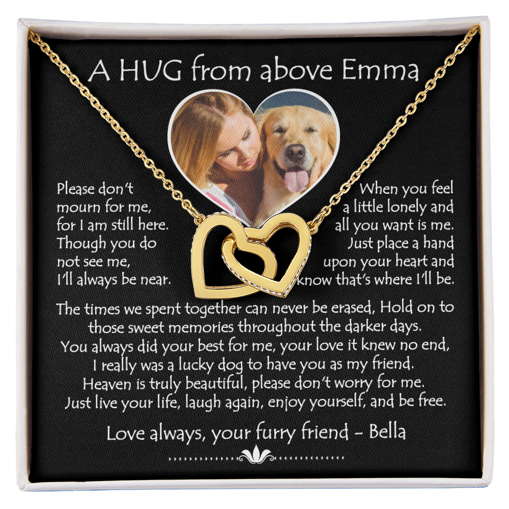 A Hug From Above Emma - Heartwarming Message Card From Your Beloved Furry Friend Bella