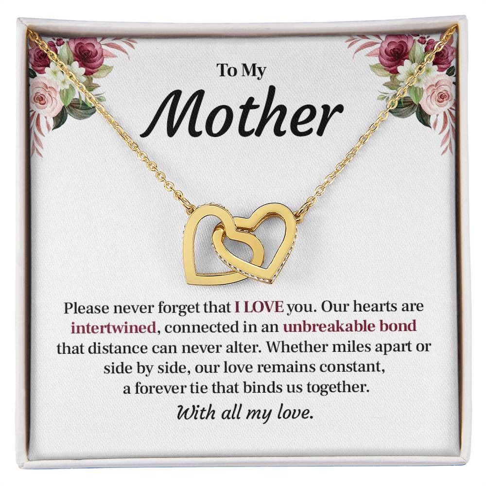 To My Mom Necklace Gift with Heartfelt Message