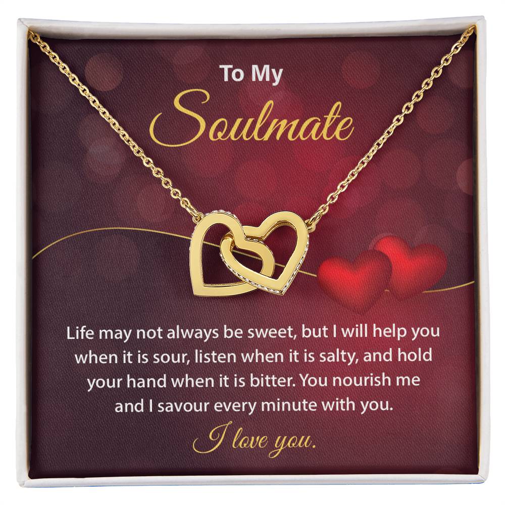 Soulmate Necklace Gift for Her – Message Card & Box
