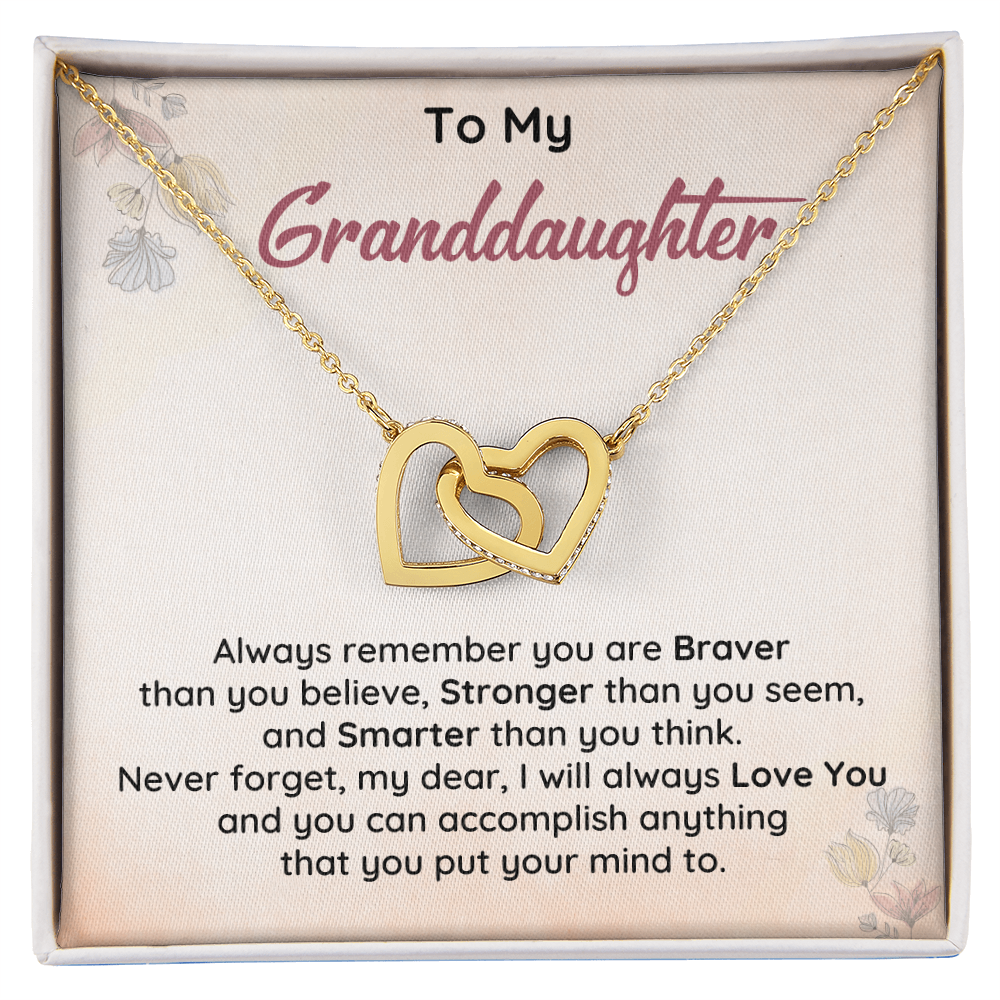 Granddaughter Necklace Gift With Love & Strength Card