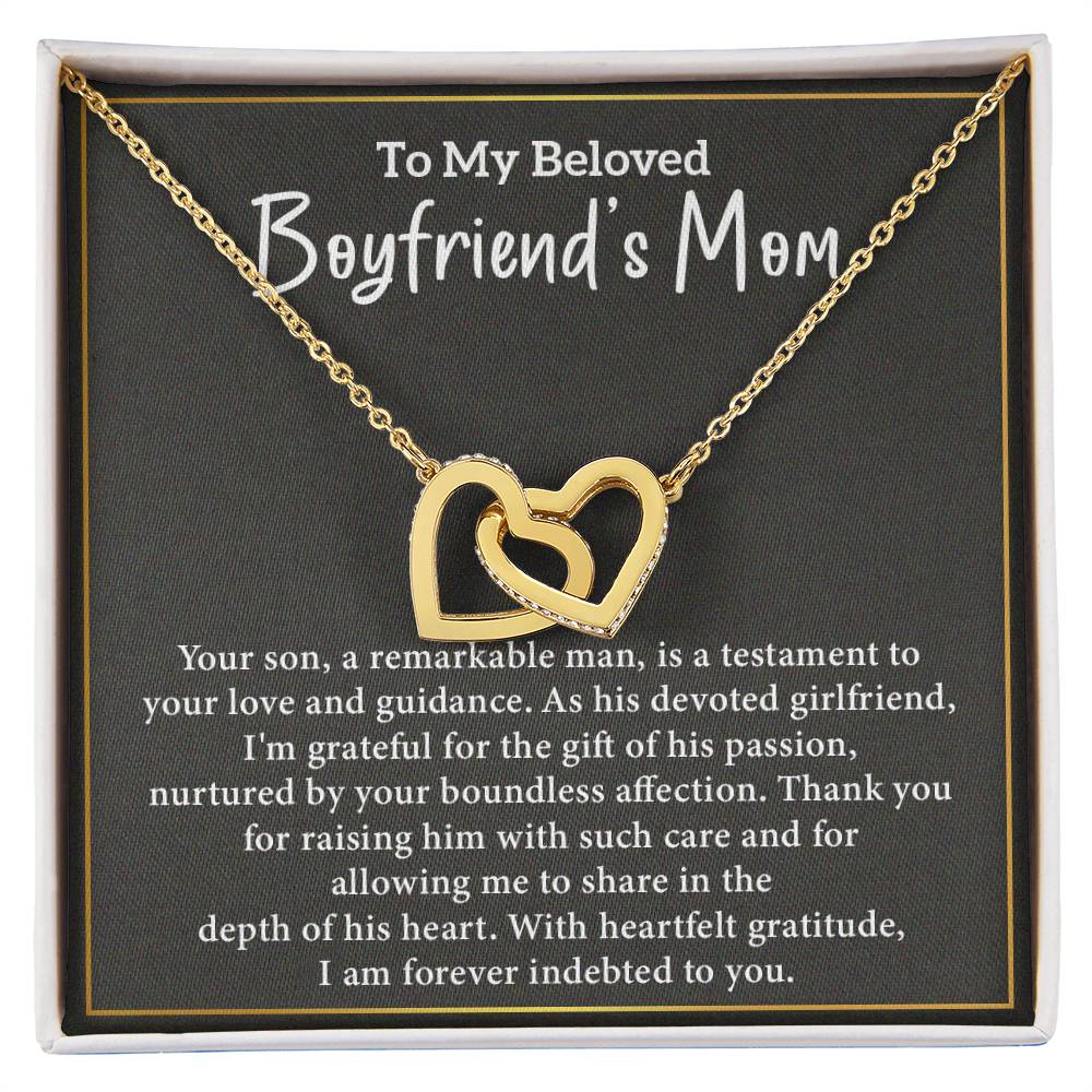 To My Beloved Boyfriend's Mom Heartfelt Message Necklace For Mom Necklace For Boyfriend’s Family Bond Mother-son Bond Necklace Beloved Boyfriend’s Mom Necklace Gift Gift For Boyfriend’s Mom Unique Gift For Boyfriend’s Mom