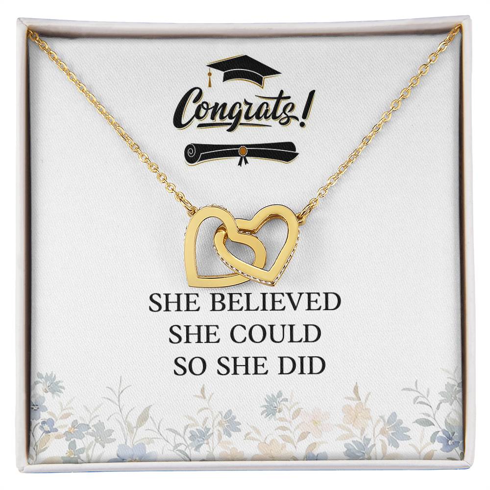 Graduation Necklace Gift – She Believed She Could