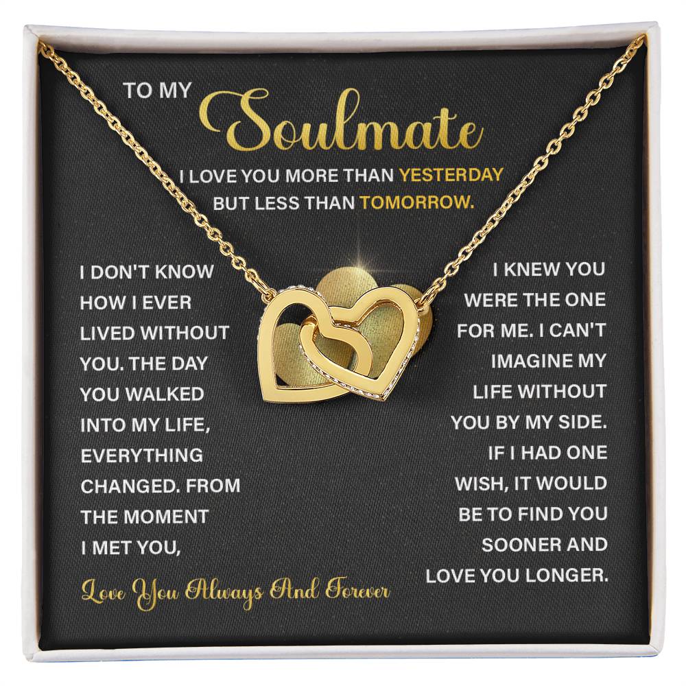 Soulmate Necklace For Women With Message Card And Gift Box