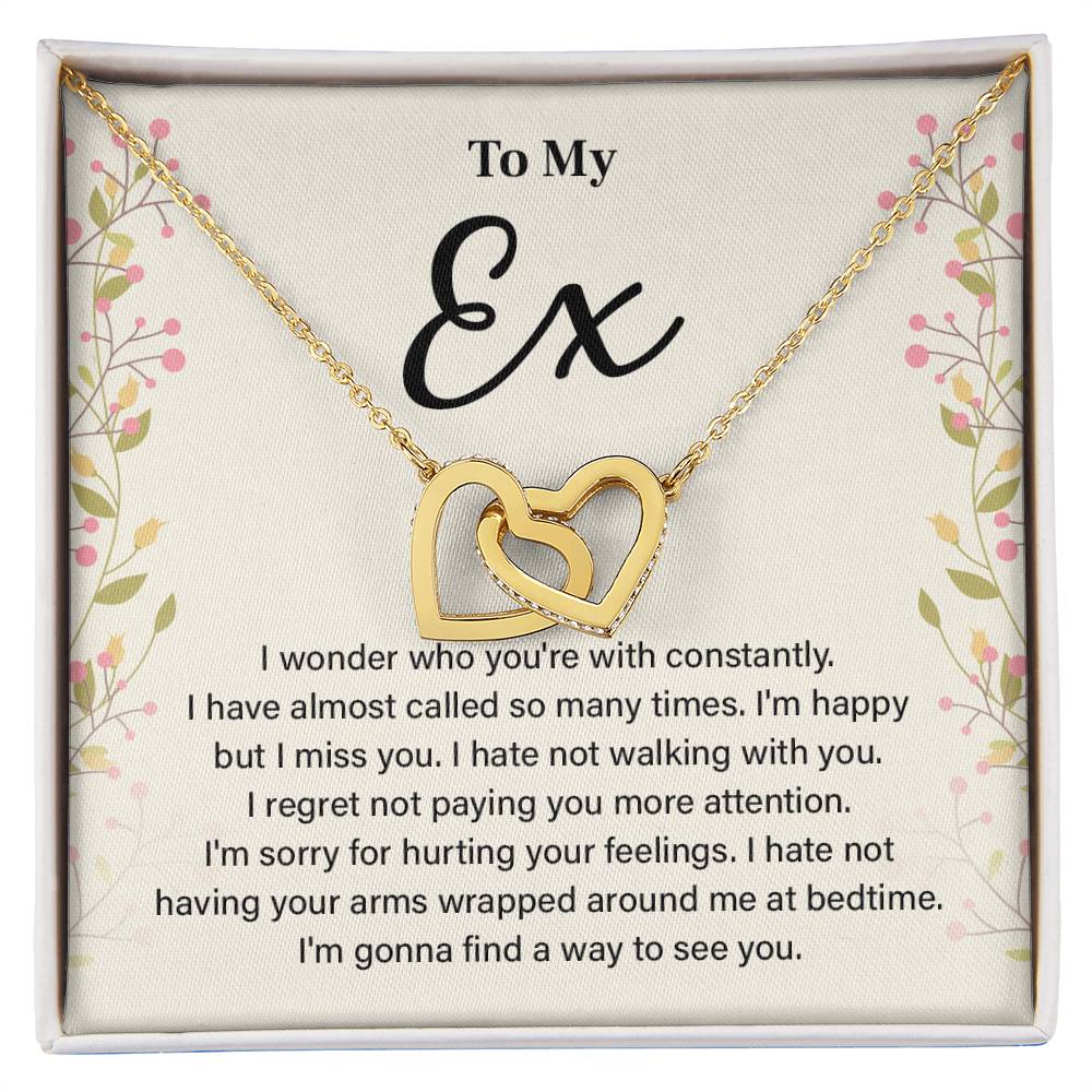 Regret Necklace Gift for Ex with Emotional Message Card