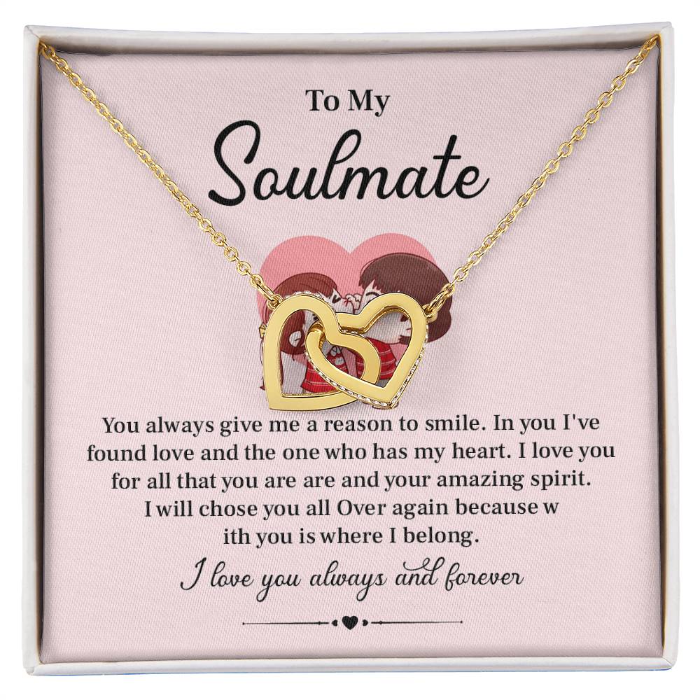 Soulmate Necklace Gift for Her – with Gift Box