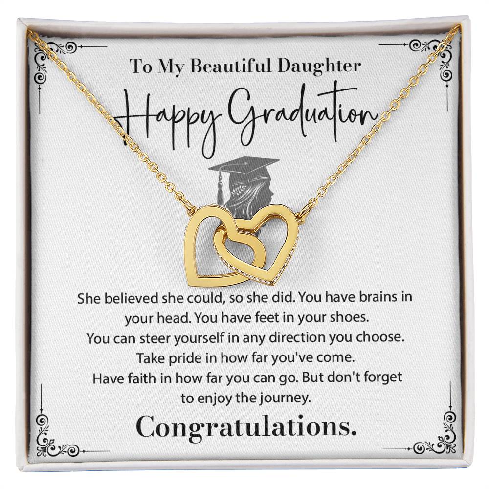 To My Daughter Graduation Necklace Gift