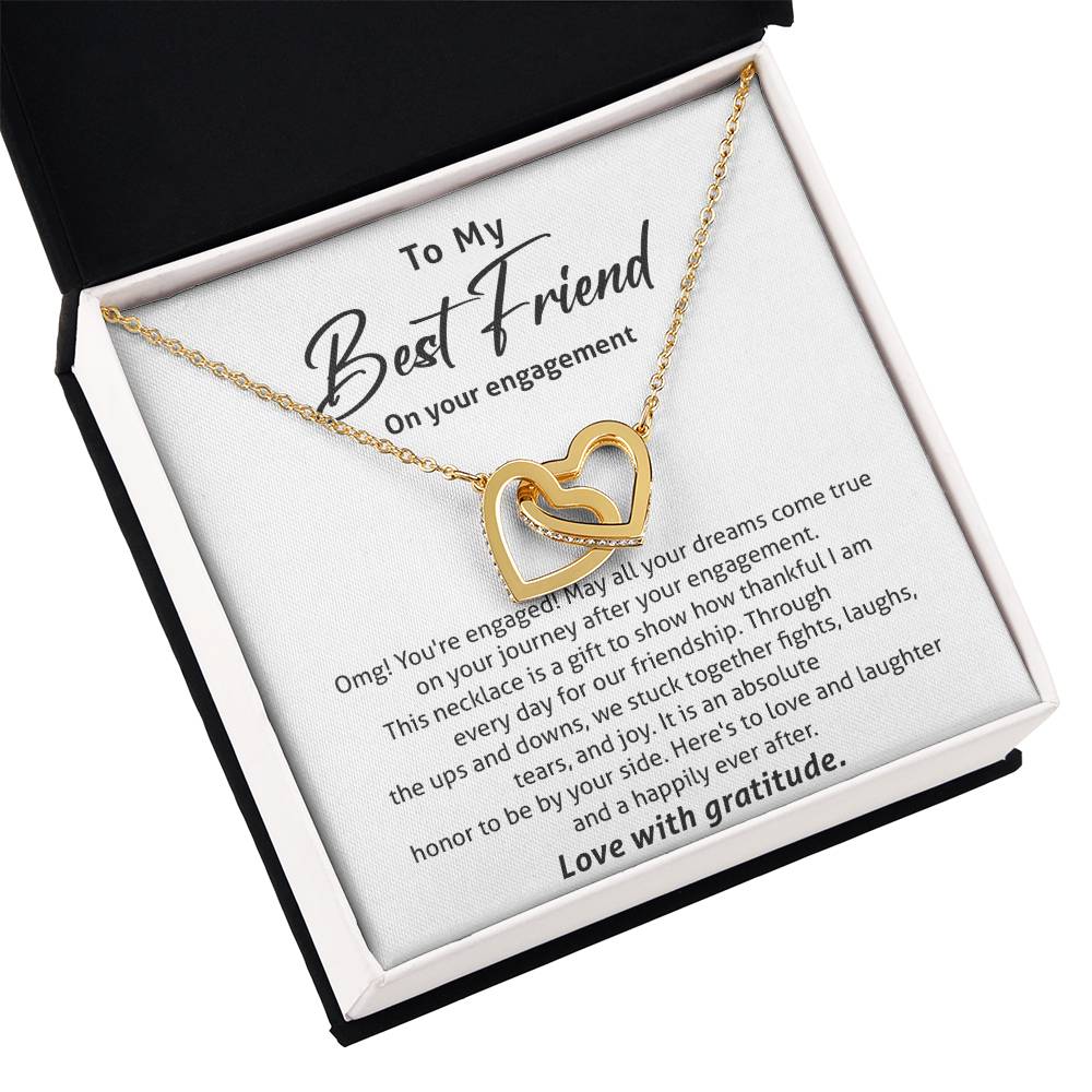 Best Friend Engagement Gift – Necklace with Message Card