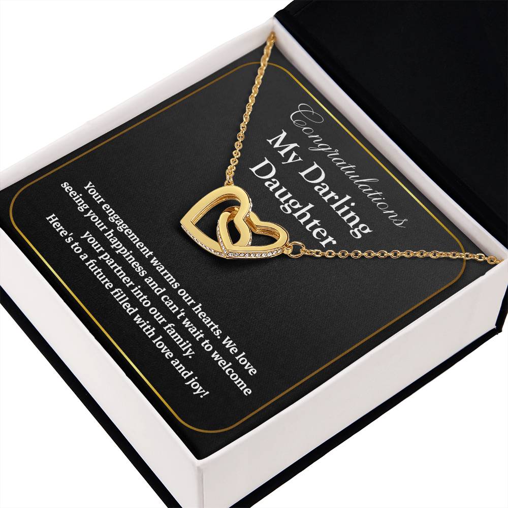 Congratulations My Darling Daughter Daughter Engagement Necklace Sentimental Gift For Daughter’s Engagement Jewelry Gift For Daughter’s Engagement Wedding Journey Gift For Daughter Jewelry Gift For Future Bride Wedding Day Necklace For Daughter
