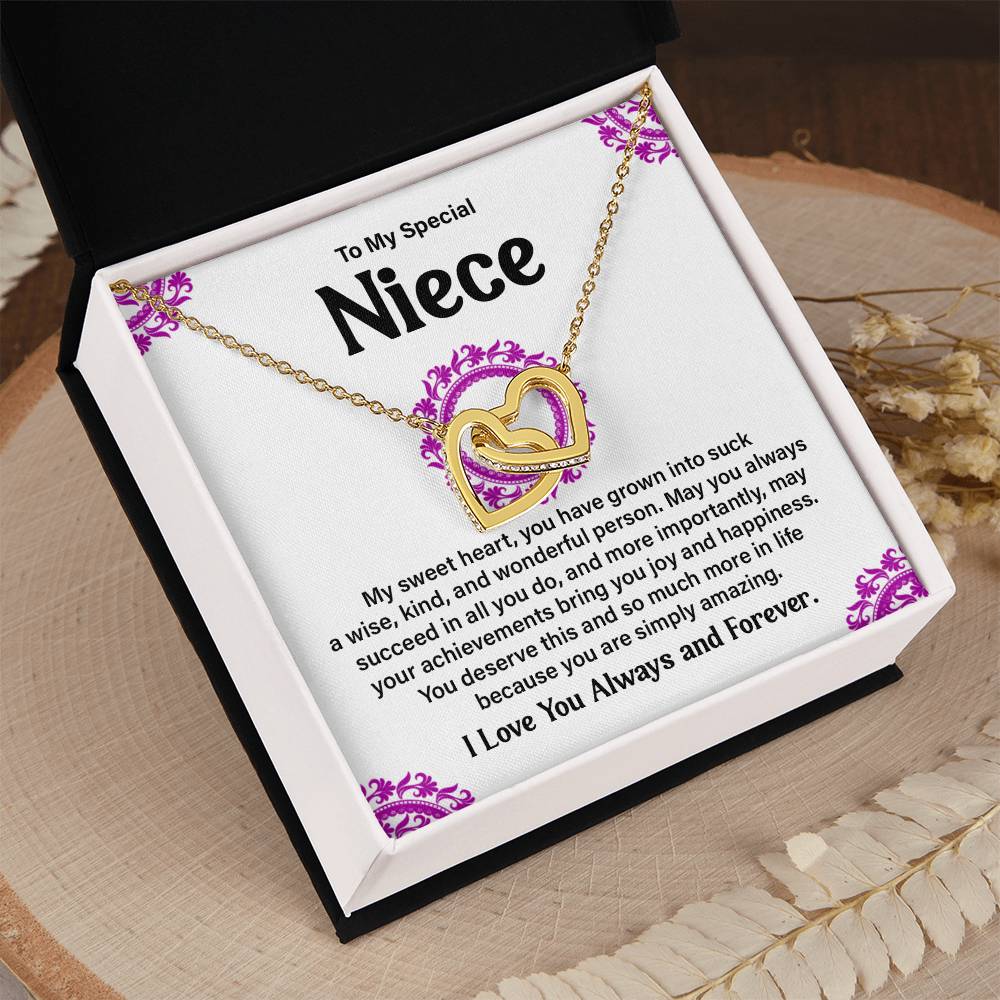 To My Special Niece Heartfelt Necklace For Love Elegant Pendant Special Gift Proud Niece Jewelry Kind Heart Pendant Love And Support Jewelry Thoughtful Gift For Niece Sentimental Pendant Sweet Jewelry
