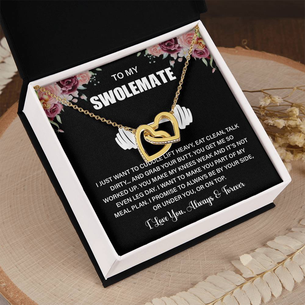 Funny Swolemate Necklace Gift with Message Card