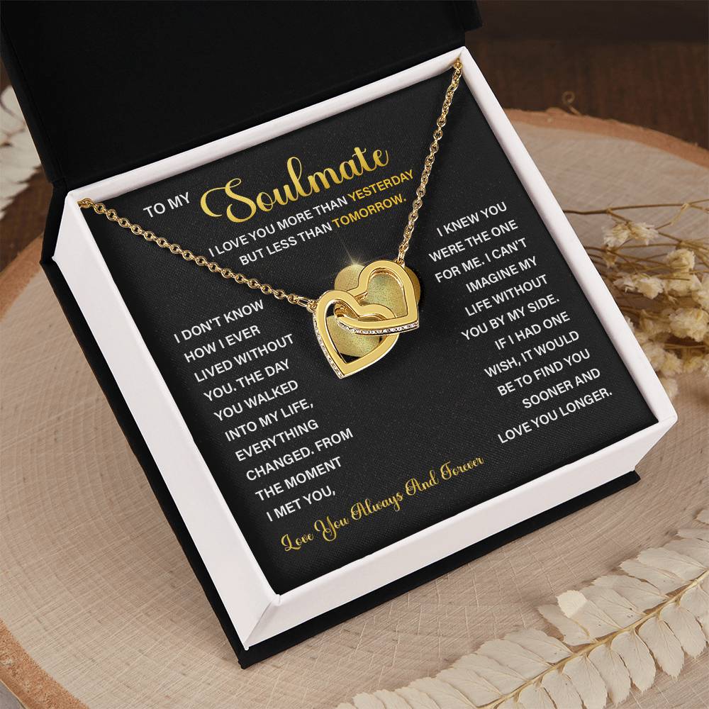 Soulmate Necklace For Women With Message Card And Gift Box