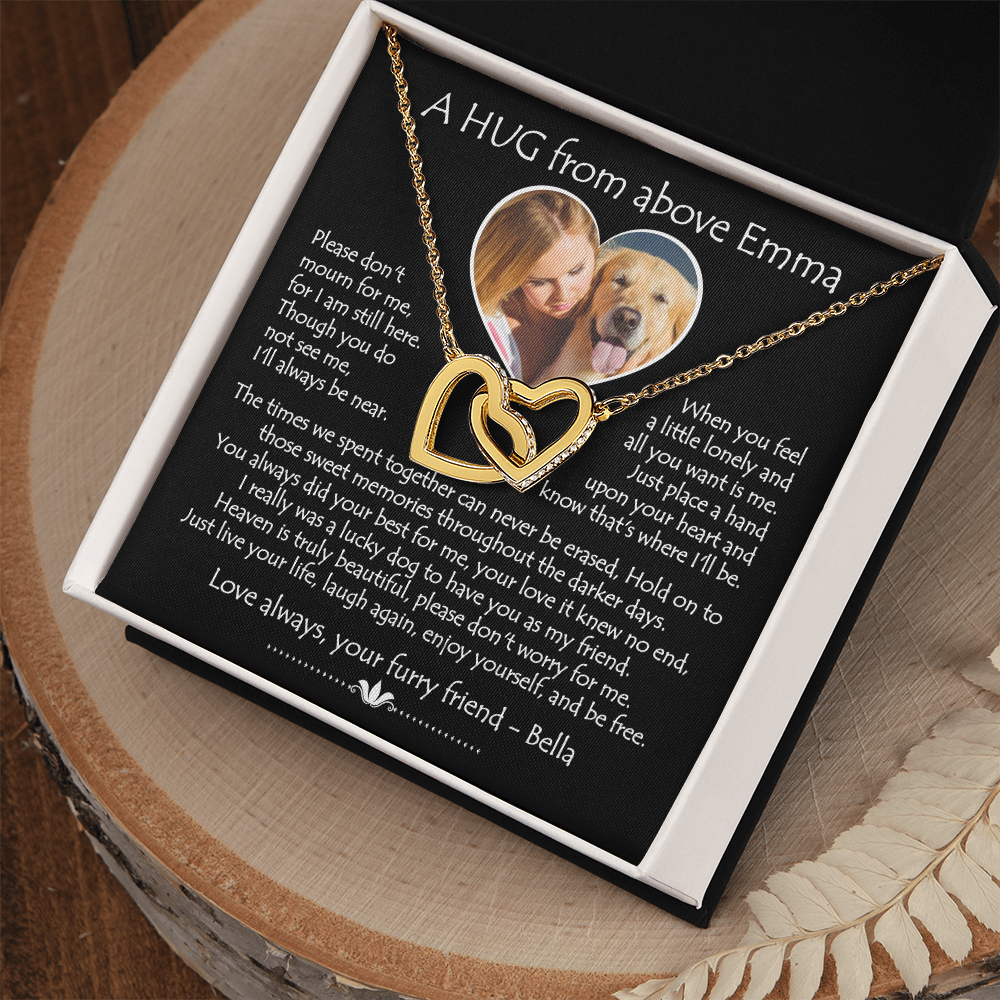 A Hug From Above Emma - Heartwarming Message Card From Your Beloved Furry Friend Bella