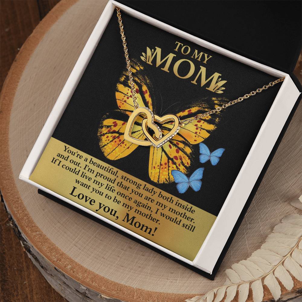 To My Mom Butterfly Necklace Gift – Loving Message from Daughter or Son