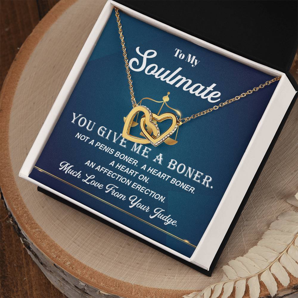 Judge to Soulmate Necklace with Funny Love Card
