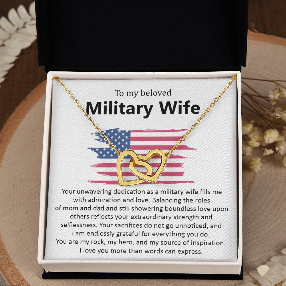 Military Wife Appreciation Gift with Message Card