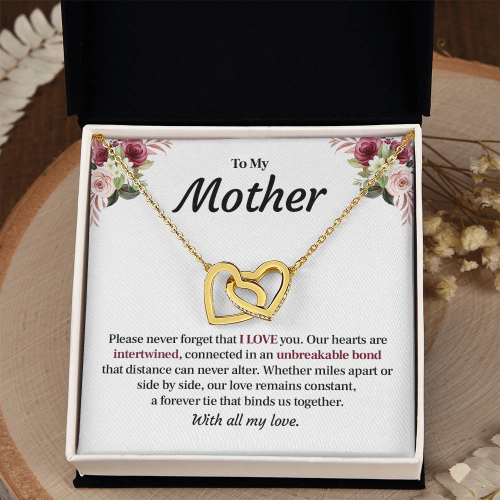 To My Mom Necklace Gift with Heartfelt Message