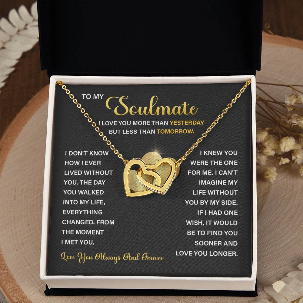 Soulmate Necklace For Women With Message Card And Gift Box