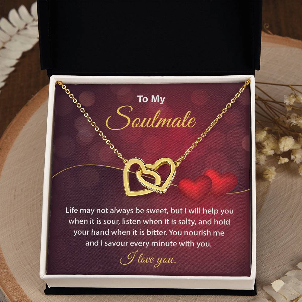 Soulmate Necklace Gift for Her – Message Card & Box