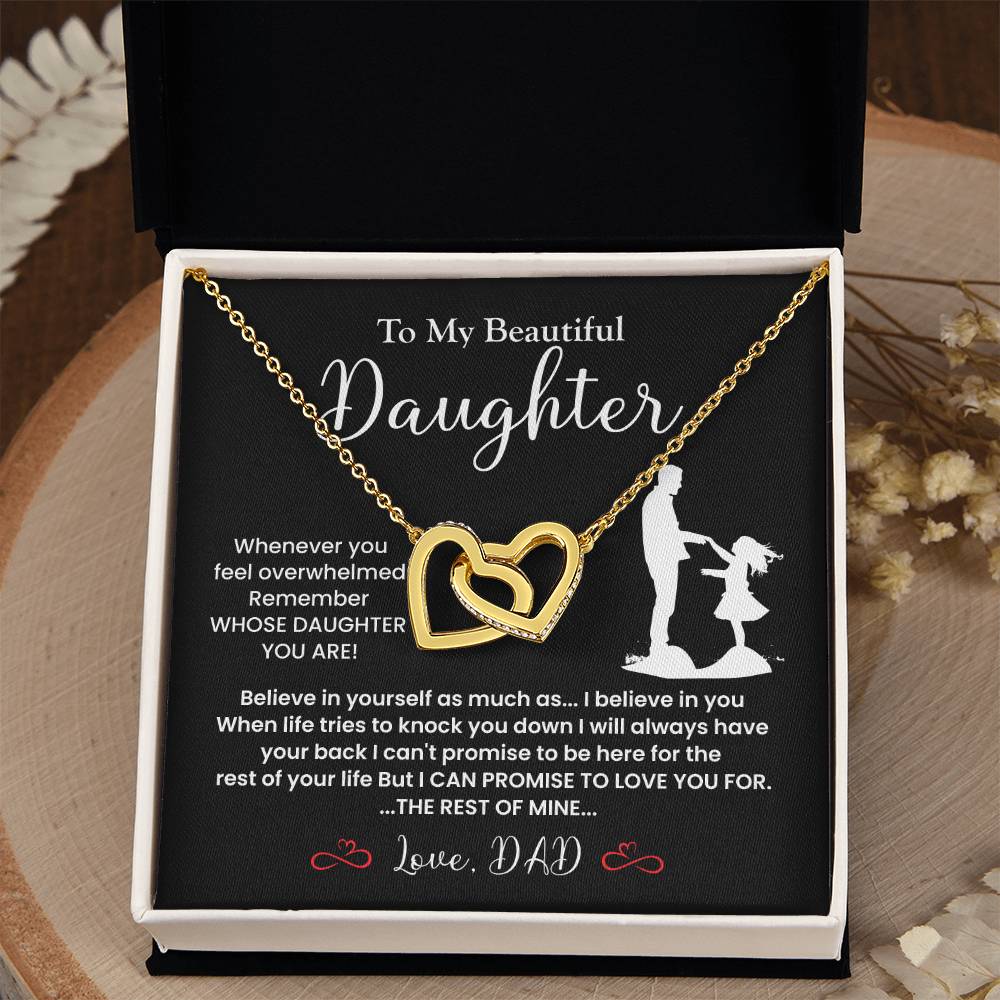 Daughter Gift from Dad – Love & Strength Necklace Message