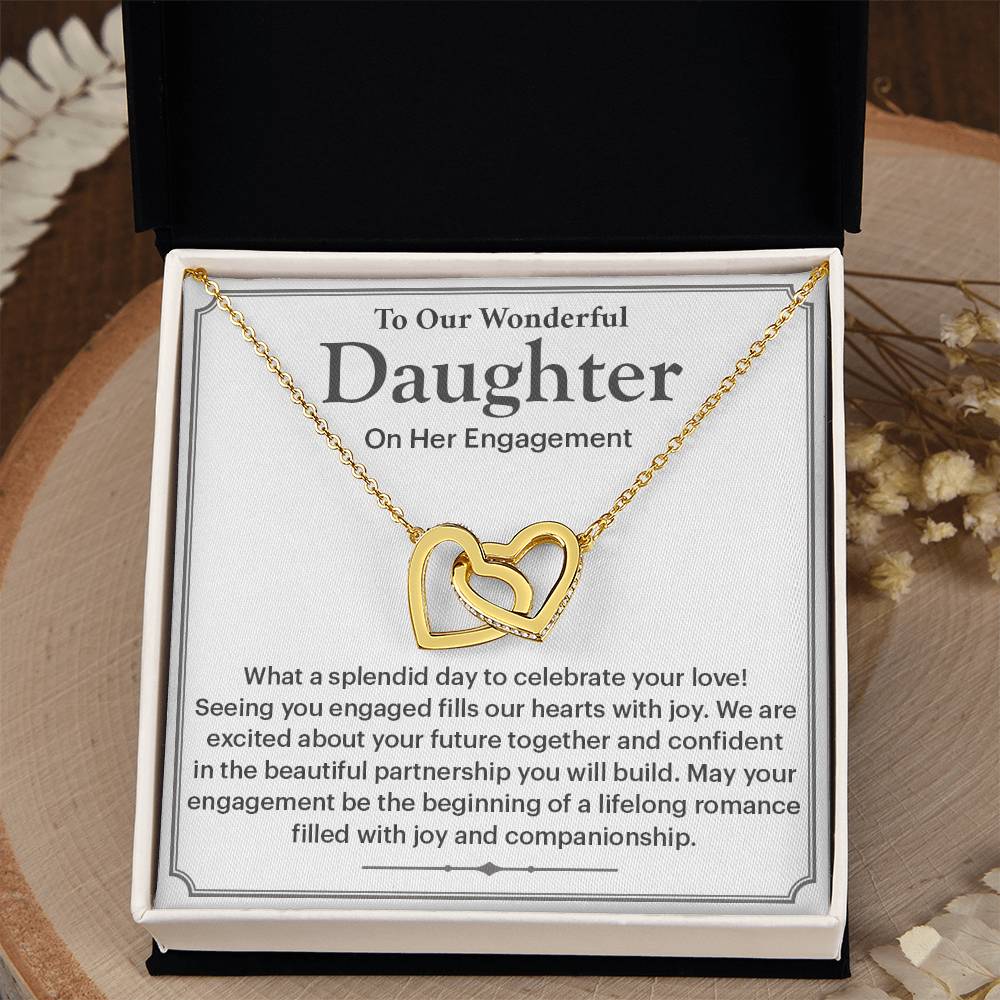 Engagement Necklace for Daughter from Parents – Joyful Message Card