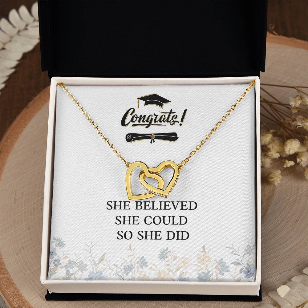 Graduation Necklace Gift – She Believed She Could