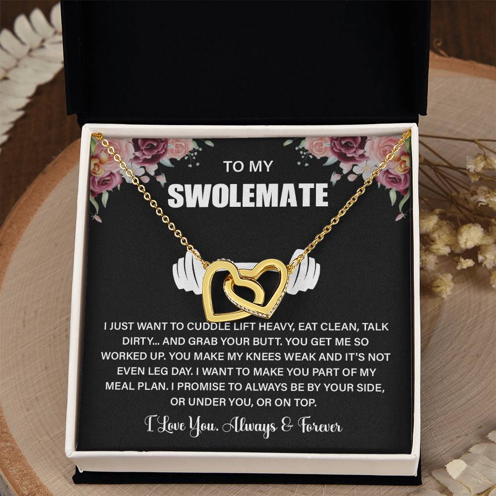 Funny Swolemate Necklace Gift with Message Card