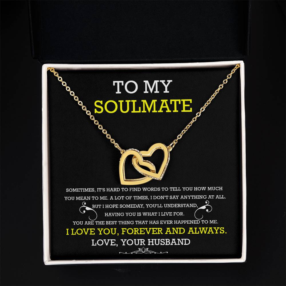 Soulmate Necklace Gift from Husband with Card