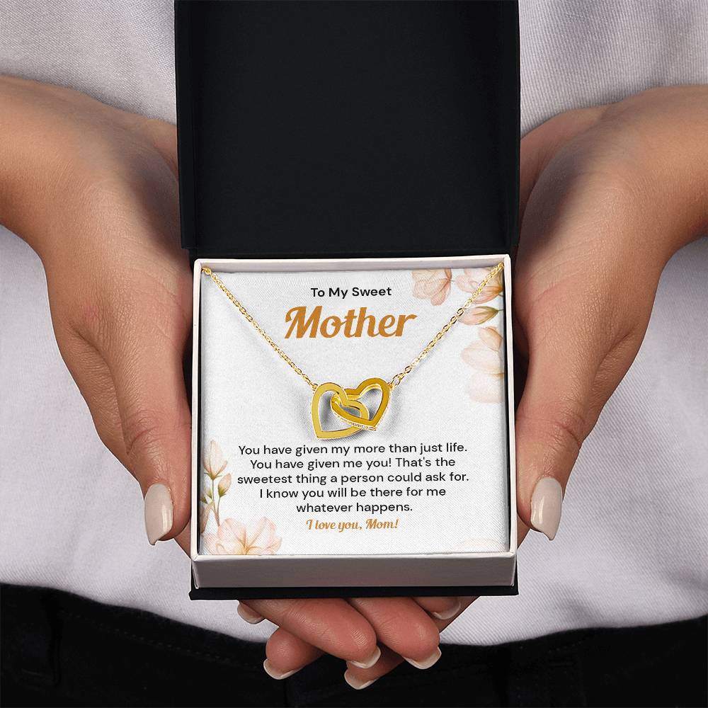 Mom Heart Necklace Gift from Daughter with Gift Box