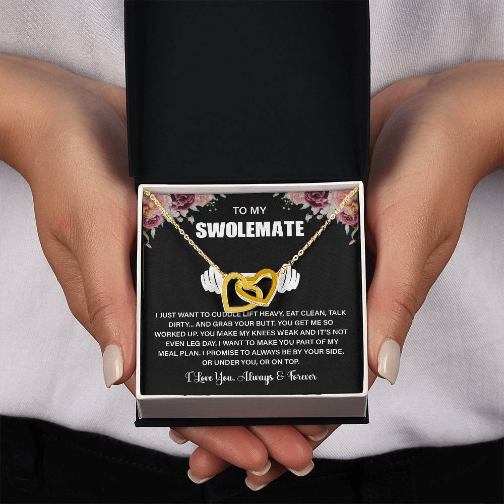 Funny Swolemate Necklace Gift with Message Card